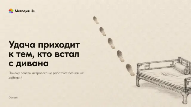 Опустевшая старинная лежанка, написанная тонкой линией тушью, и пять вышитых шёлком следов, уходящих от неё вверх и влево